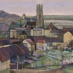 Le Bourg vu de l’Ouest au printemps