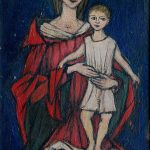 Vierge et enfant à l’habit rouge