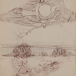 Splendeurs de l’été. Deuxième dessin au stylo noir sur papier ivoire